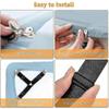 8 Pcs Bed Sheet Holder Straps,adjustable Triangle Elastic Corner Clips