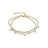 Bracelet - Luxenter - Subri - Finition or Jaune 18 Carats - Perles Blanches - 16cm + 3cm D'extension