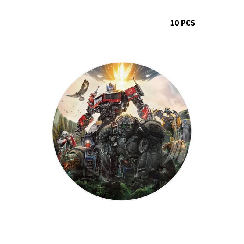Новое поступление Товары для вечеринки в стиле Трансформеров Украсьте свою вечеринку пластиковыми тарелками, бумажными салфетками и скатертью
