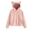Women's Autumn and Winter Solid Color Hooded Warm Comfortable Sweatshirt