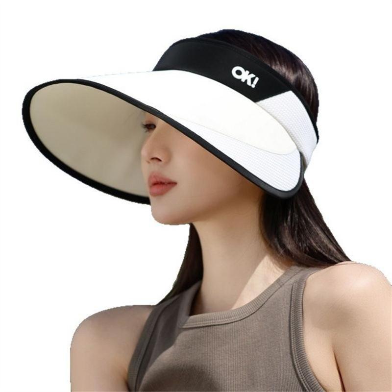 Sun hat UV protection sun protection hat women's large brim summer empty top hat sun versatile outdoor breathable new
