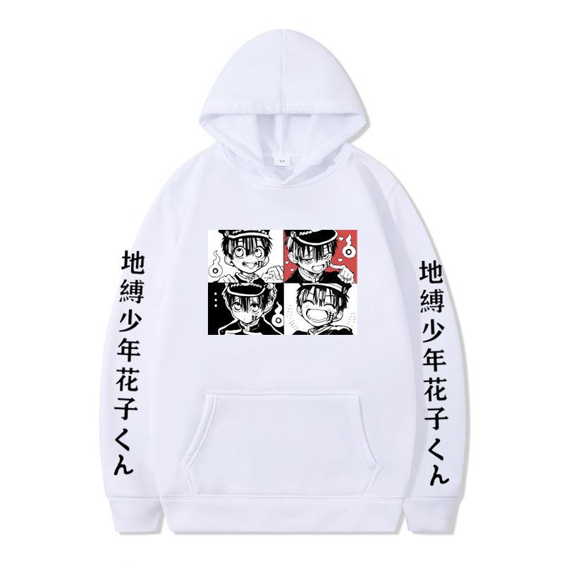 Японская анимация Туалетный Ханако-кун Толстовки с принтом Свитшот Унисекс Осень Зима Флис Уличная одежда Топы Sudaderas