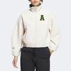 Adidas Спортивная куртка на молнии с принтом алфавита и воротником-стойкой Женские куртки Фантастический белый IL6501