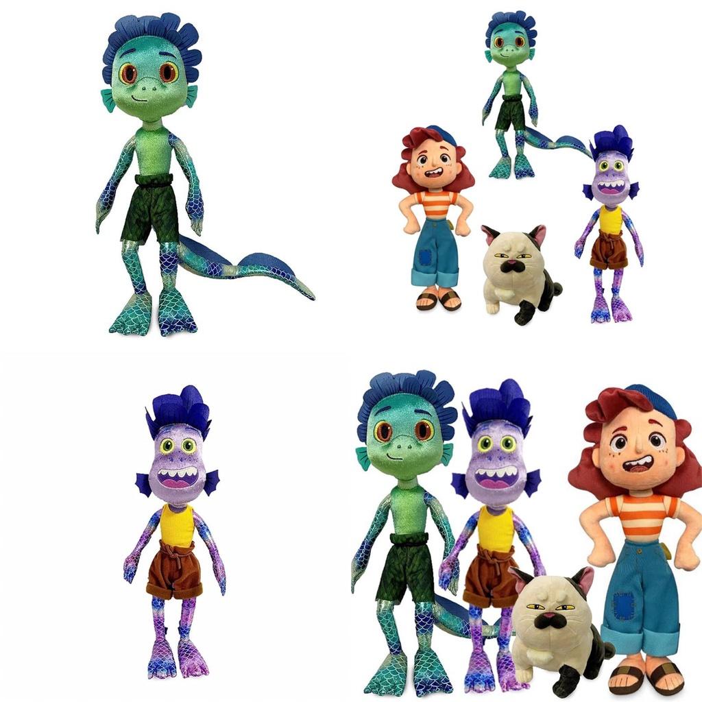 Colorful And Lifelike Cartoon Luca Alberto Julia Cat Sea Monster Boys Plush Toys Anime Figures Dolls