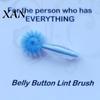 Navel Groove Dirt Remover Belly Button Cleaning Brush, Soft Bristle Cleaner with Anti Slip Plush Brush Beaded Handle, Portable Body Care Tool