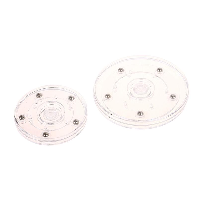 Поворотный стол Прозрачный акриловый вращающийся на 360 градусов стенд с круглым основанием Ленивые украшения Декор поворотные пластины мебельная фурнитура