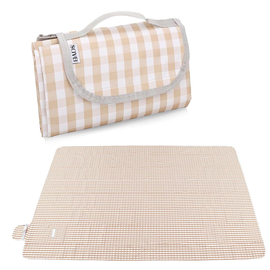 Простыня для отдыха SCIVEI, коврик для пикника, большой размер, 150x200 см, для 3–6 человек, складная, водонепроницаемая, влагостойкая, компактное хранение, легкая,