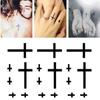 5pcs Sexy Fashion Waterproof Neck Art Face Men and Women Tattoo Stickers Cross Tattoos