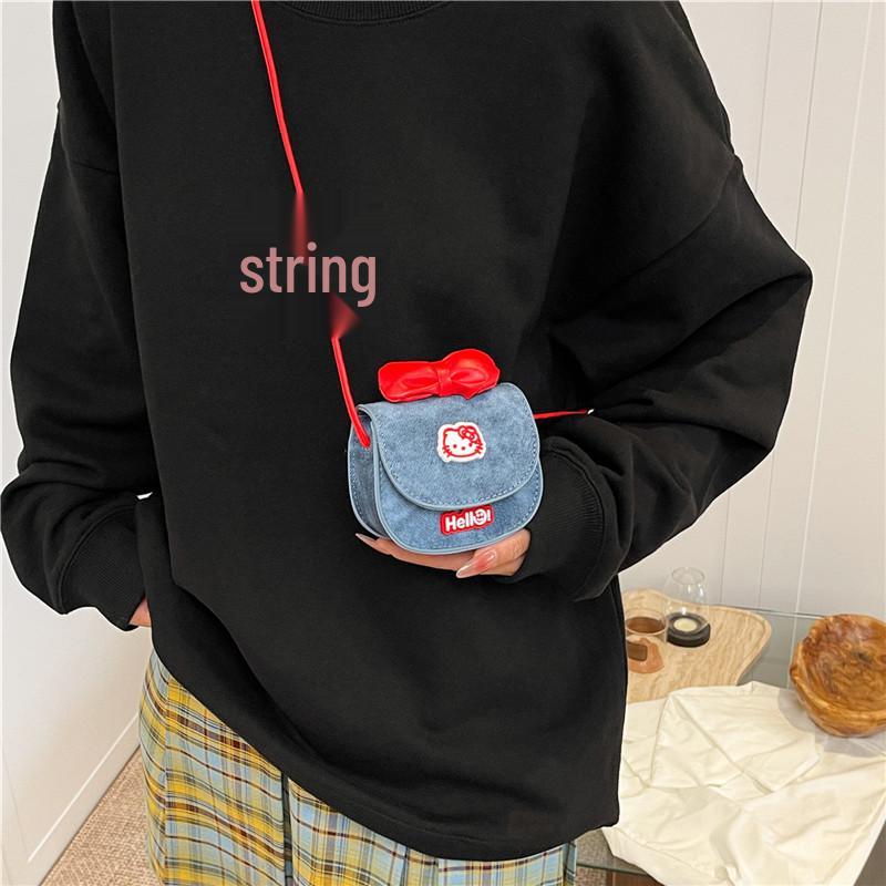 Мини-сумка кроссбоди в корейском стиле для маленькой принцессы - Модная сумочка для монет с бантом для девочек