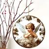 Angel Home Decoration, Transparent Round Listing Artwork, Holiday Garden Grille Party Pendant Gift, Pendant Interior Decoration Living Room Decoration