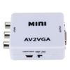 Видеокабели и адаптеры Mini AV2VGA Видео Конвертер Конвертер Коробка RCA CVBS В VGA Конвертор С 3,5 Мм Аудио ПК HDTV Белый