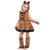 Children’s Tiger Costume Cute Headband Halloween Dress for Girls Kids Funny Animal Cosplay Party Outfit