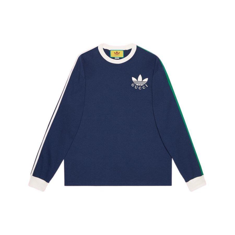 Gucci X Adidas Originals Футболка Унисекс Темно-синяя 700506-XJEKO-4622
