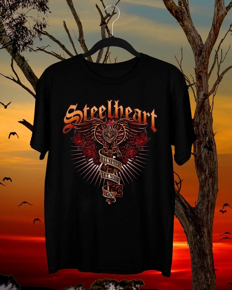 NEW Steel Heart Shirt Steel Heart Band Gift For Fan Black All Size Shirt AH1273