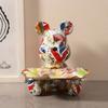 18.5cm Graffiti New Bear Figurine Home Decoration Animal Statue Keys Storage Shelf Modern Room Sculpture Table Decor Statues