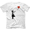 Футболки с коротким рукавом для мужчин Banksy С шариком Новинка 100% Хлопок Забавное Городское Граффити Искусство Банкси Футболка Хлопок