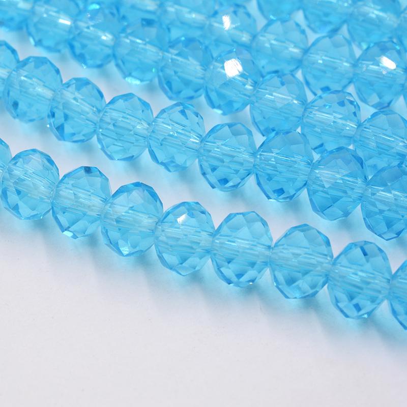 Небесно-голубой разноцветный 145/50 шт. Rondelle Австрия граненый кристалл кварцевые подвески бусины свободные бусины-разделители для самостоятельного изготовления ювелирных изделий