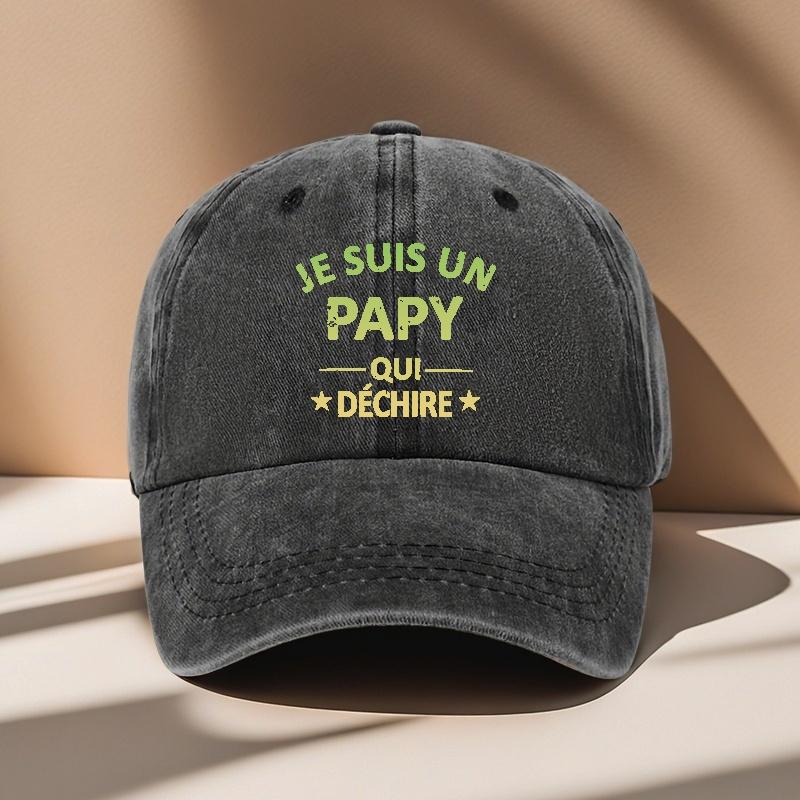 PAPY Fun Print Men Women Vintage Baseball Cap Adjustable Size Sun Hat Outdoor Fishing Grandpa Hat