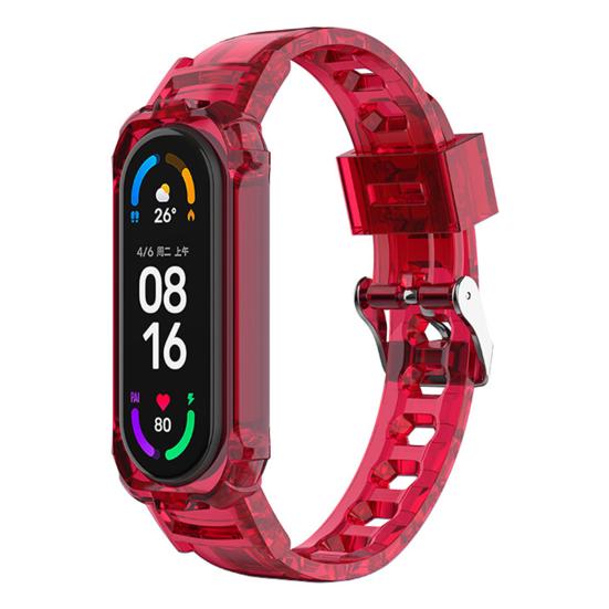 Ремень для часов водонепроницаемый регулируемый встроенный цельный сменный ремешок для умных часов для Xiaomi Mi Band 3/4/5/6/7