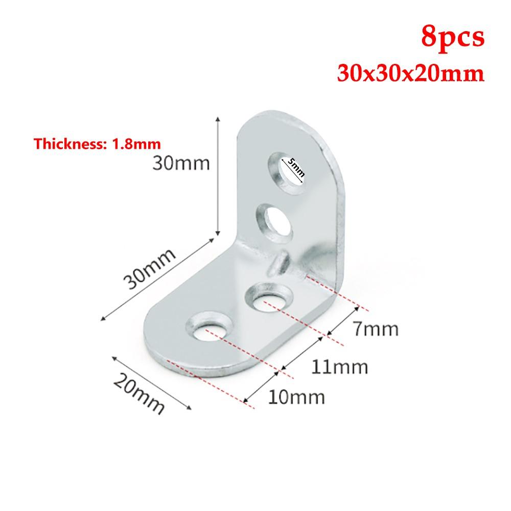 2/4/6/8/10 шт. Угловой кронштейн 90 градусов Железный кронштейн для поддержки полки Шкаф Экраны Стена