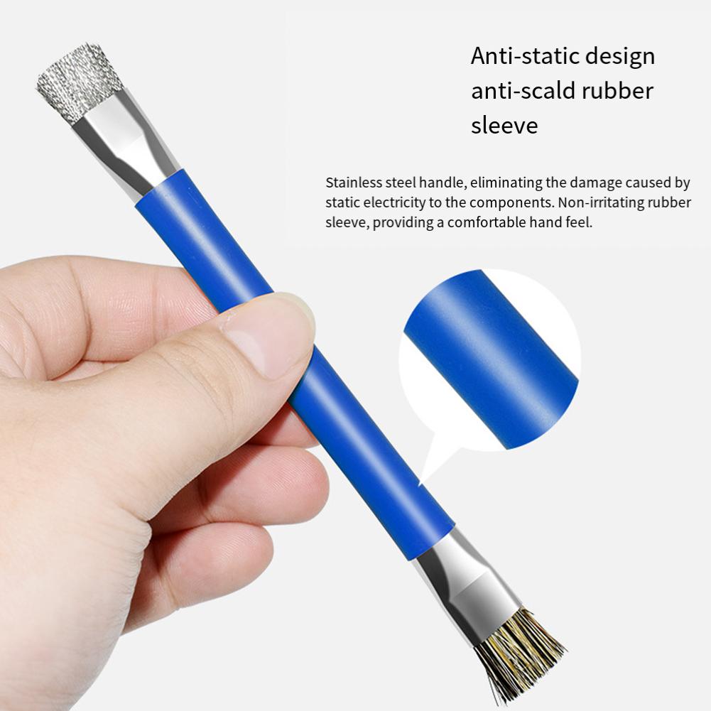 1PCS Anti-static Double Side Brush For ESD Brush Anti-Static PCB Cleaning Phone/Computer Mainboard Cleaning Repair Tools