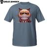Sad Grumpy Cat Shirt – Cute Moody Kitten with Big Eyes Cartoon Tee Unisex