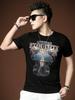 European Trendy Brand Men's High-End Short-Sleeve T-Shirt 2025 New Summer Elephant Rhinestone Print Round Neck T-Shirt