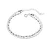 925 Sterling Silver Oval Bead Charm Bracelet &Bangle For Women Girls Party Bohemian Wedding Jewelry Sl381
