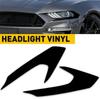 2Pcs Headlight Side SMOKE Overlays Tint Decals Vinyl For Ford Mustang 2019-2023