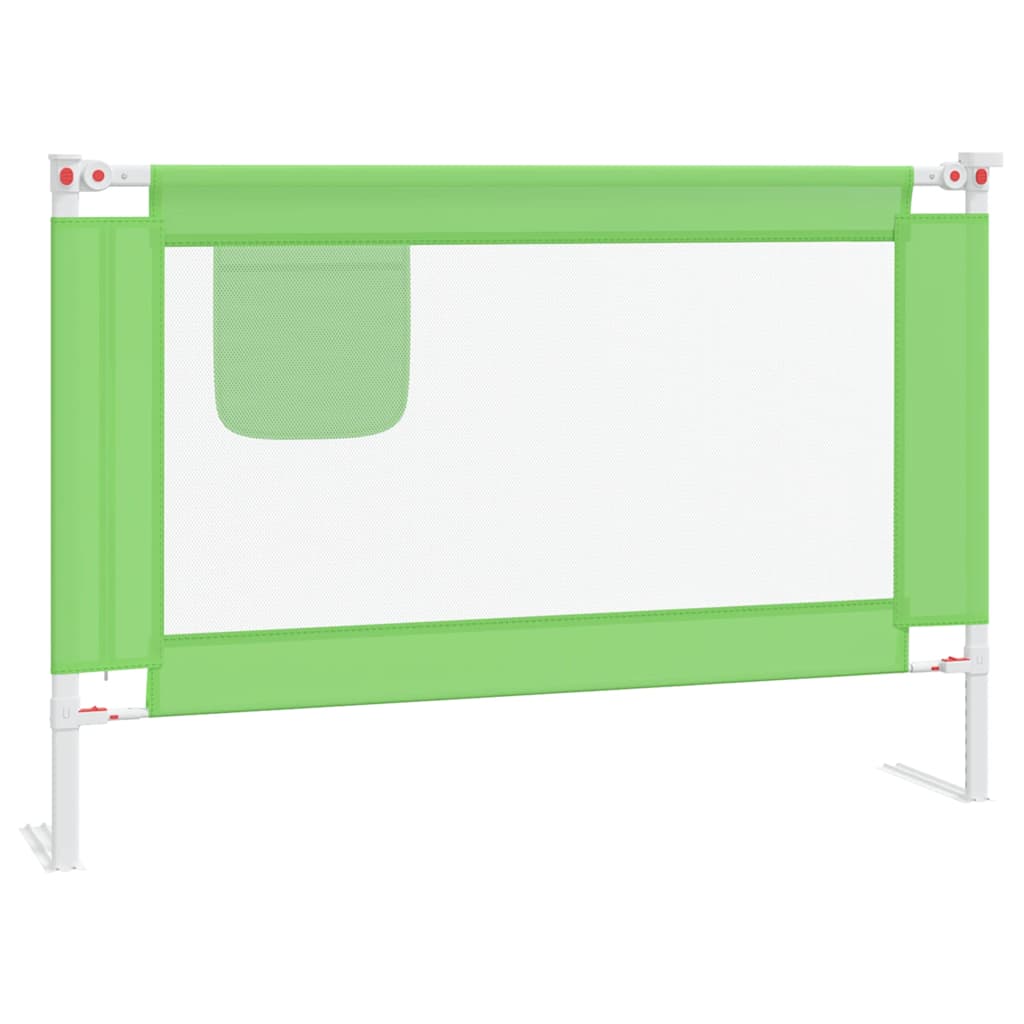 Toddler Bed Guard Rail Green 100 x 25 cm Fabric