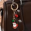 Рождественская елка Санта Клаус Брелоки Шарм для сумки для женщин Изысканная подвеска для сумки Брелок для ключей от машины Ювелирное изделие Рождественский подарок