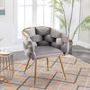 Luxurious, Modern Accent Chair, Vanity Chair with Metal Frame for Bedroom, Living Room, Dining Room, Set of 2