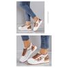 Plus Size Women's Shoes 2025 Spring/Fall Women's Patchwork Lace-Up Leather Casual Sneakers Flats