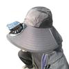 Breathable Solar Fan Hat Strong Wind Summer Fan Visor Cap Convenient Fishing Bucket Hat  Hiking