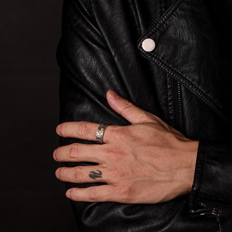 Adjustable Open Ring Men Women Vintage Geometric Eye Of Providence Symbol Plated Bohemian Statement