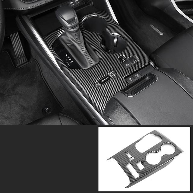 Для Toyota Highlander XU70 Refit 2022 автомобильные внутренние молдинги из углеродного волокна, крышка панели передач, аксессуары для рамки