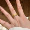 Vintage Gold Brushed Diamond Butterfly Ring for Women Elegant Unique Design Luxury Fashion Jewelry