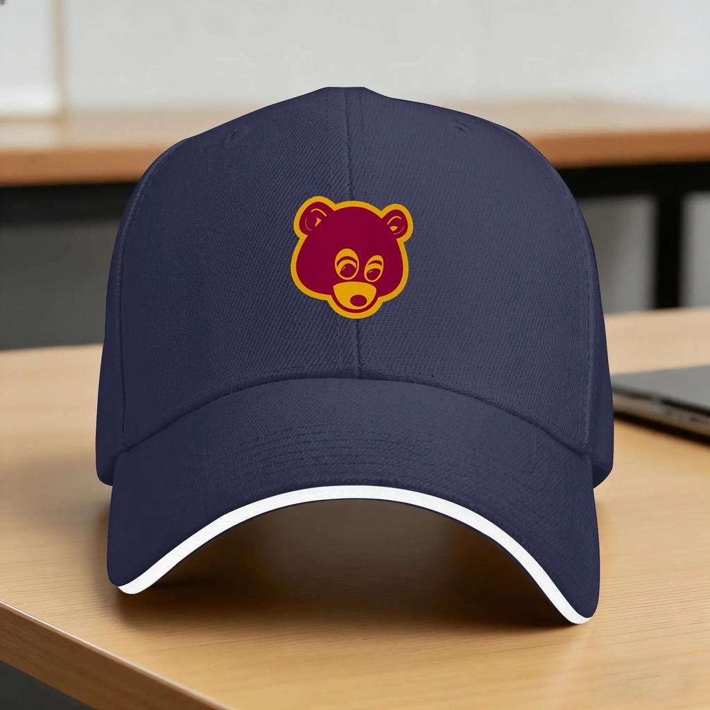 Kan Ye Bear Baseball Cap Casual Trucker Hat Summer Unisex Women Running Hippie Baseball Caps