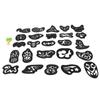 25pcs Tattoo Stencils Hair Tattoo Template Hair Coloring Shaping Mold Tool for Barber