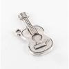 Metal Charm Guitar No. 2 Silvery (10 Pieces)
