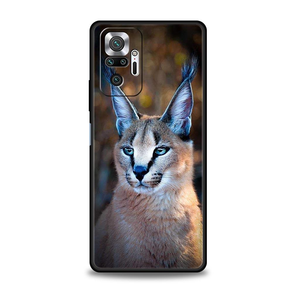 Чехол для телефона для Xiaomi Redmi Note 14 13 12 Pro Plus 5G 9S 9 10 11 4G 14C 13C 12C 10C 9C 9A Мягкий чехол Африканская Рысь Каракал Кошка