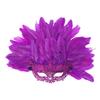 Feather Masquerade Masque for Women Venetian Half Face Masque with Feather Mardi