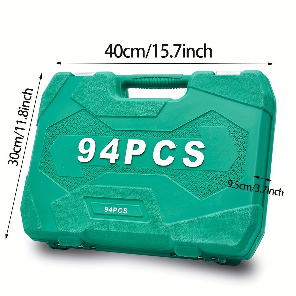 Набор торцевых головок 1/4" и 1/2" с трещоткой, основной набор торцевых головок на 94 предмета, CR-V, набор механических инструментов SAE/метрический, трещотка на 72 зуба, с