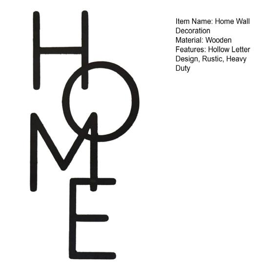 Wooden HOME Wall Decoration Farmhouse Rustic Hollow Letter Wall Art Home Bedroom Living Room Kitchen Wall Decorative Sign