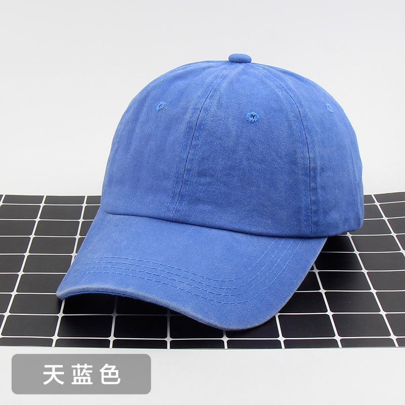 Pure Cotton Versatile Old Washed Baseball Hat Cowboy Cap Street Hipster Autumn and Winter Hat Female Printing