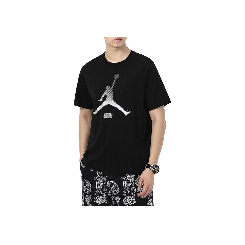 Jordan Jumpman Teecrew Casual Breathable Printed Short Sleeve T-Shirt Men Tops Black DO8905-010