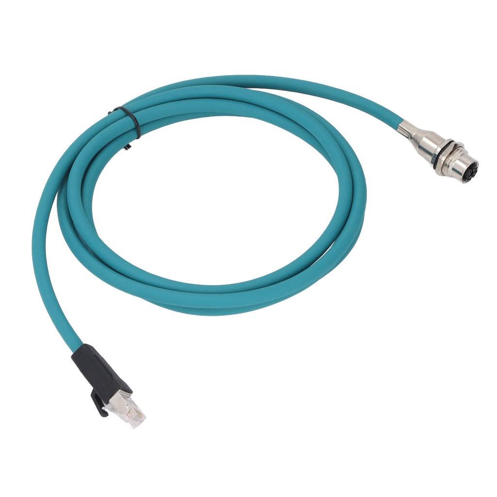 Ethernet Shielded Cable M12 8Pin X Code Female Rear Mount Socket to RJ45 Male Connector Adapter
