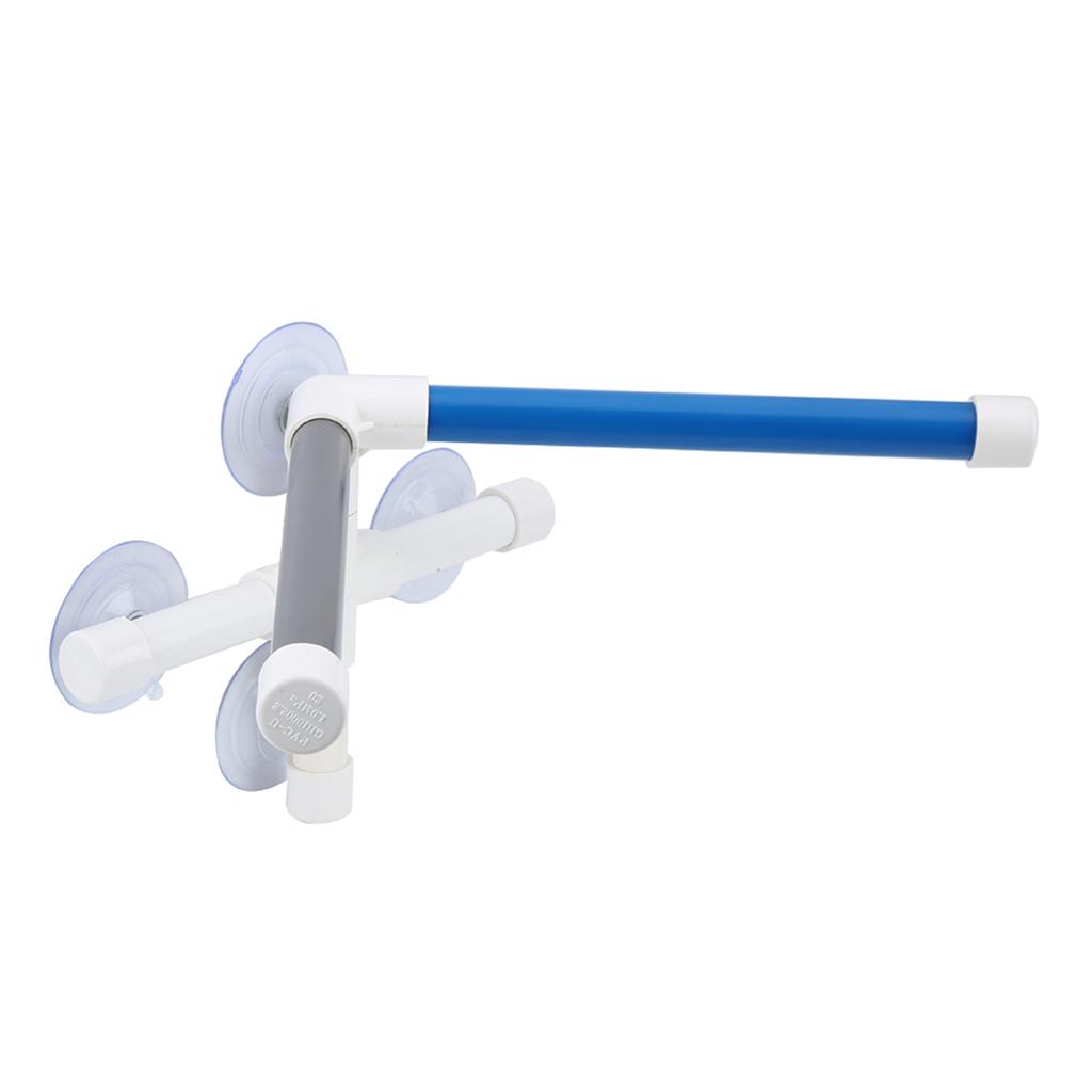 PVC Bird Bath Shower Bathing Perch Stand with Suction Cup for Parrot Macaw