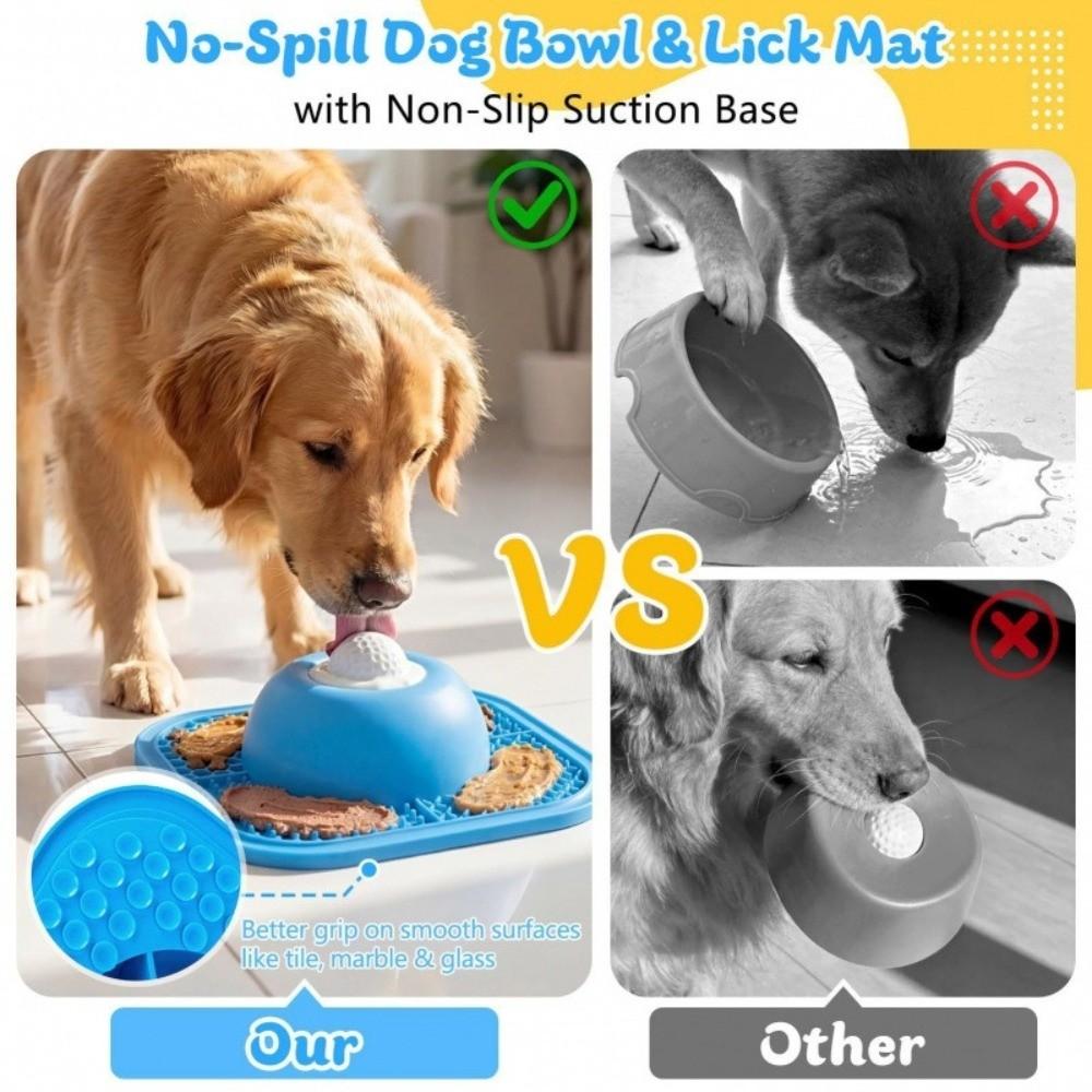 Silicone Dog Licking Bowl Bite Resistant Pet Slow Feeder Pet Feeding Bowl for Cats and Dogs