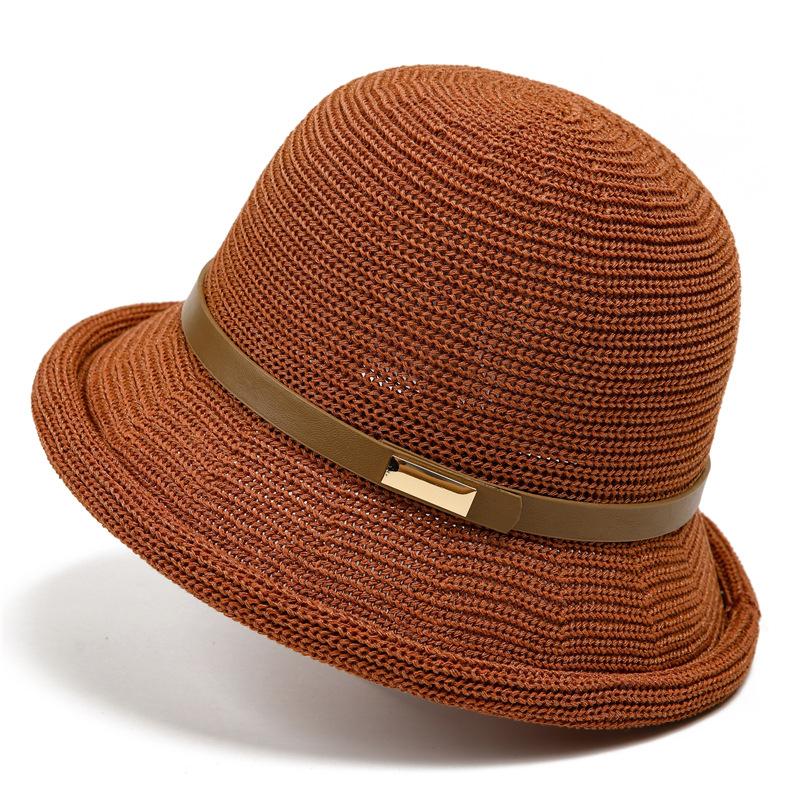 Летняя защита от солнца с тонким куполом, рыбацкая шляпа, модные и универсальные солнцезащитные пляжные шляпы для женщин